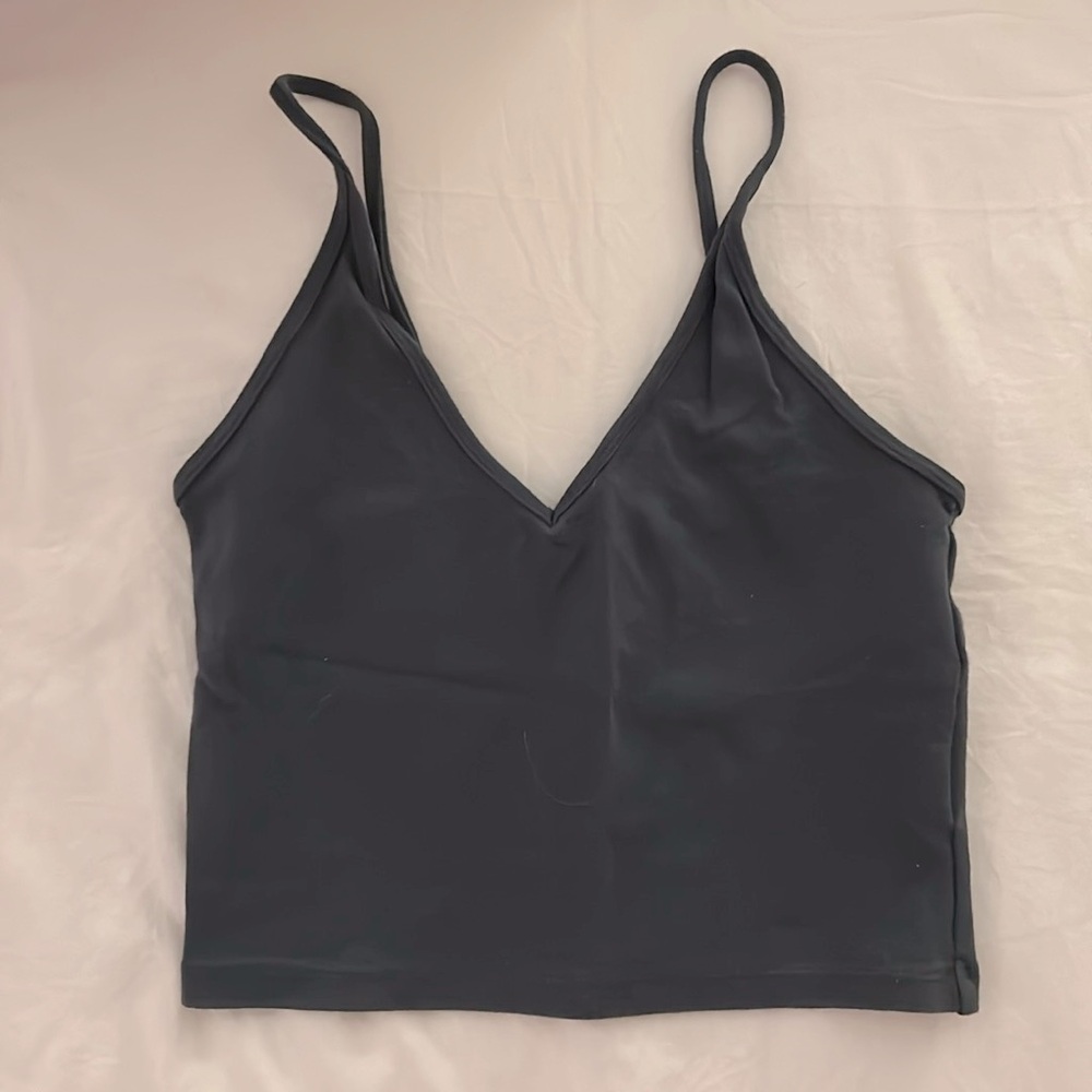 Aritzia dark green stretchy crop top, size xs